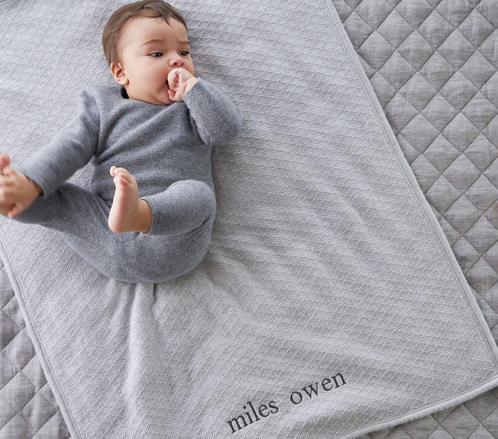 Luxe Cable Knit Sherpa Baby Blanket